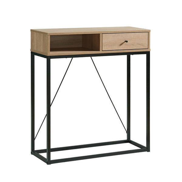 Bery 34 Inch Sideboard Console Table, 1 Cubby Shelf, 1 Drawer, Brown, Black - BM311559