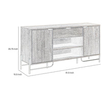 Bery 62 Inch TV Media Entertainment Console, 2 Cabinets, 1 Drawer, White - BM311561