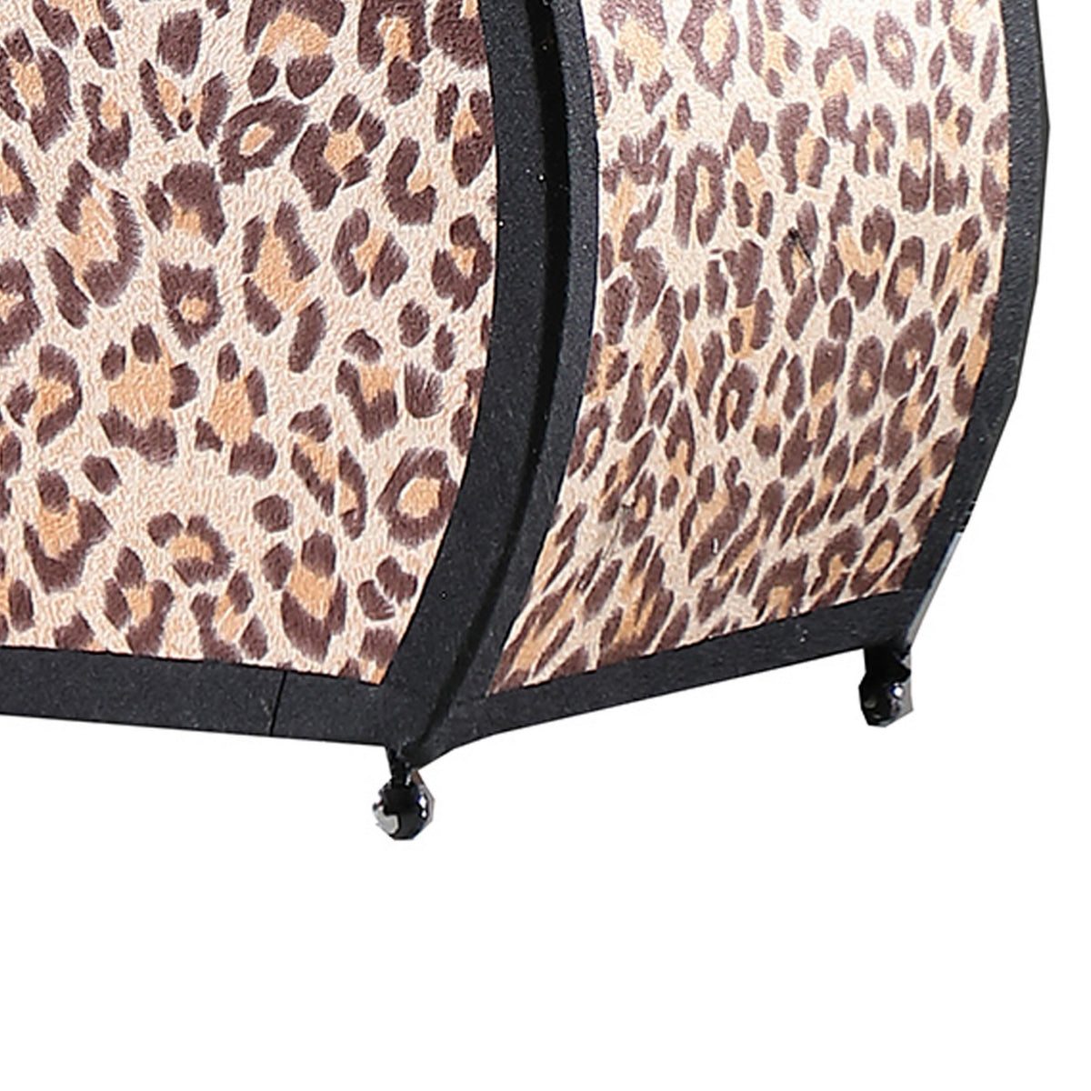 Wigi 12 Inch Accent Lamp, Purse, Cheetah Animal Print, Brown Black Faux Fur - BM311583