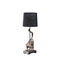 Ree 24 Inch Accent Table Lamp, Monkey Resin Sculpture, Drum Shade, Bronze - BM311589