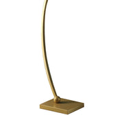 Jiya 59 Inch Arc Floor Lamp, Hanging Design, 2 White Drum Shades, Gold - BM311593