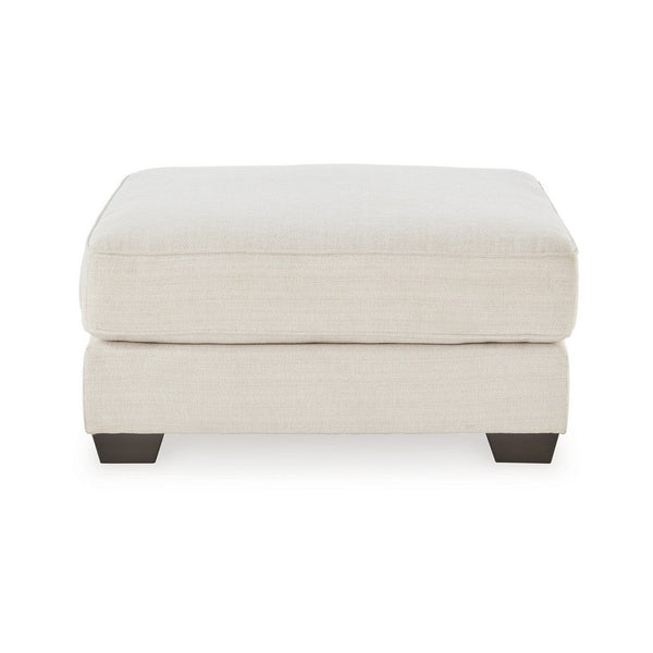 42 Inch Ottoman, Oversized Cushion, Modern Style, Soft Beige Polyester - BM311638