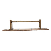 87 Inch Wood Coffee Table, Rectangular Top, Trestle Legs, Brown - BM311660