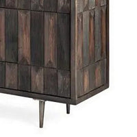 44 Inch Sideboard Cabinet Console with 2 Doors, Rustic Brown Mango Wood - BM311663