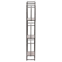 36 Inch Shelves Set of 2, 3 Tier Design, Iron Frame, Wood, Gray Finish - BM311673