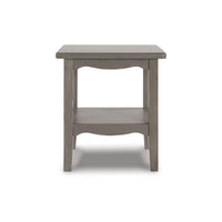 Arin 26 Inch Side End Table, Open Shelf, Vintage Style Gray Hardwood - BM311734