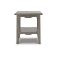 Arin 26 Inch Side End Table, Open Shelf, Vintage Style Gray Hardwood - BM311734