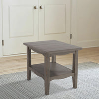 Arin 26 Inch Side End Table, Open Shelf, Vintage Style Gray Hardwood - BM311734