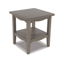 Arin 26 Inch Side End Table, Open Shelf, Vintage Style Gray Hardwood - BM311734