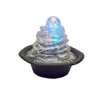 Sumi 9 Inch Ice Tabletop Water Fountain, Rock Climb Glass Ball, Multicolor - BM311752