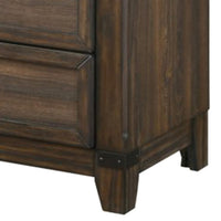 Sea 48 Inch Tall Dresser Chest, 5 Drawers, Long Metal Handles, Brown - BM311813