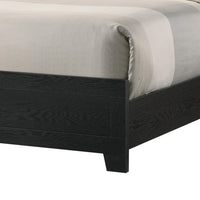 Yoh Queen Size Bed, Wood, Headboard with Lights and Shelves, Black - BM311819