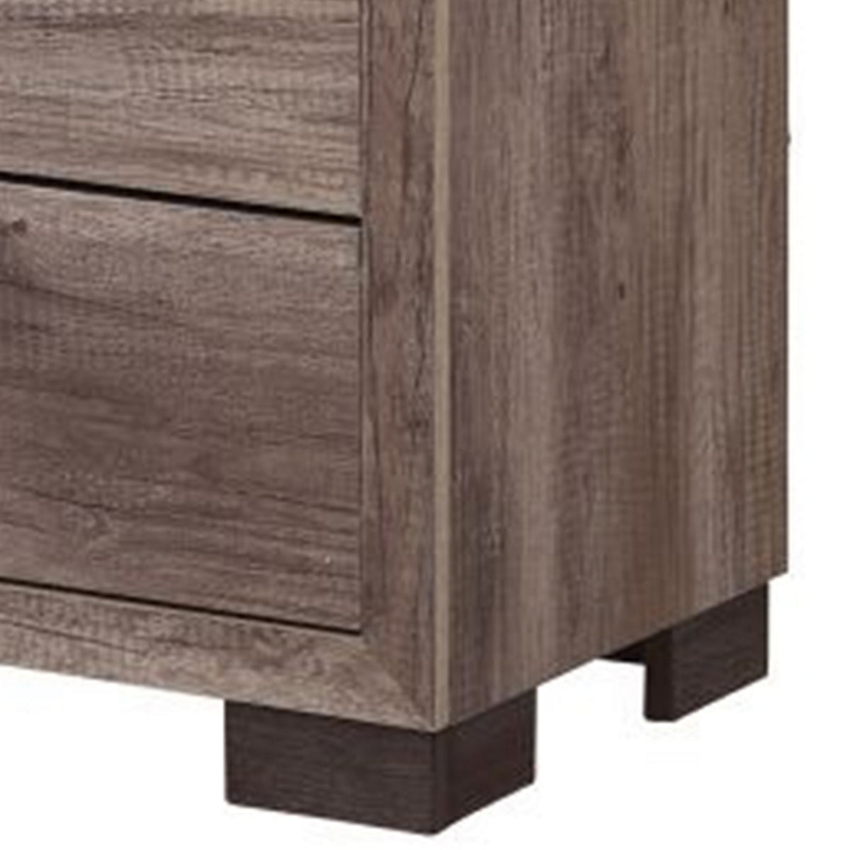 Rangley 47 Inch Tall Dresser Chest, Wood, 5 Drawers, Metal Handles, Brown - BM311823