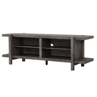 Cyril 65 Inch TV Media Entertainment Console, 4 Shelves, Wood Legs, Brown - BM311824