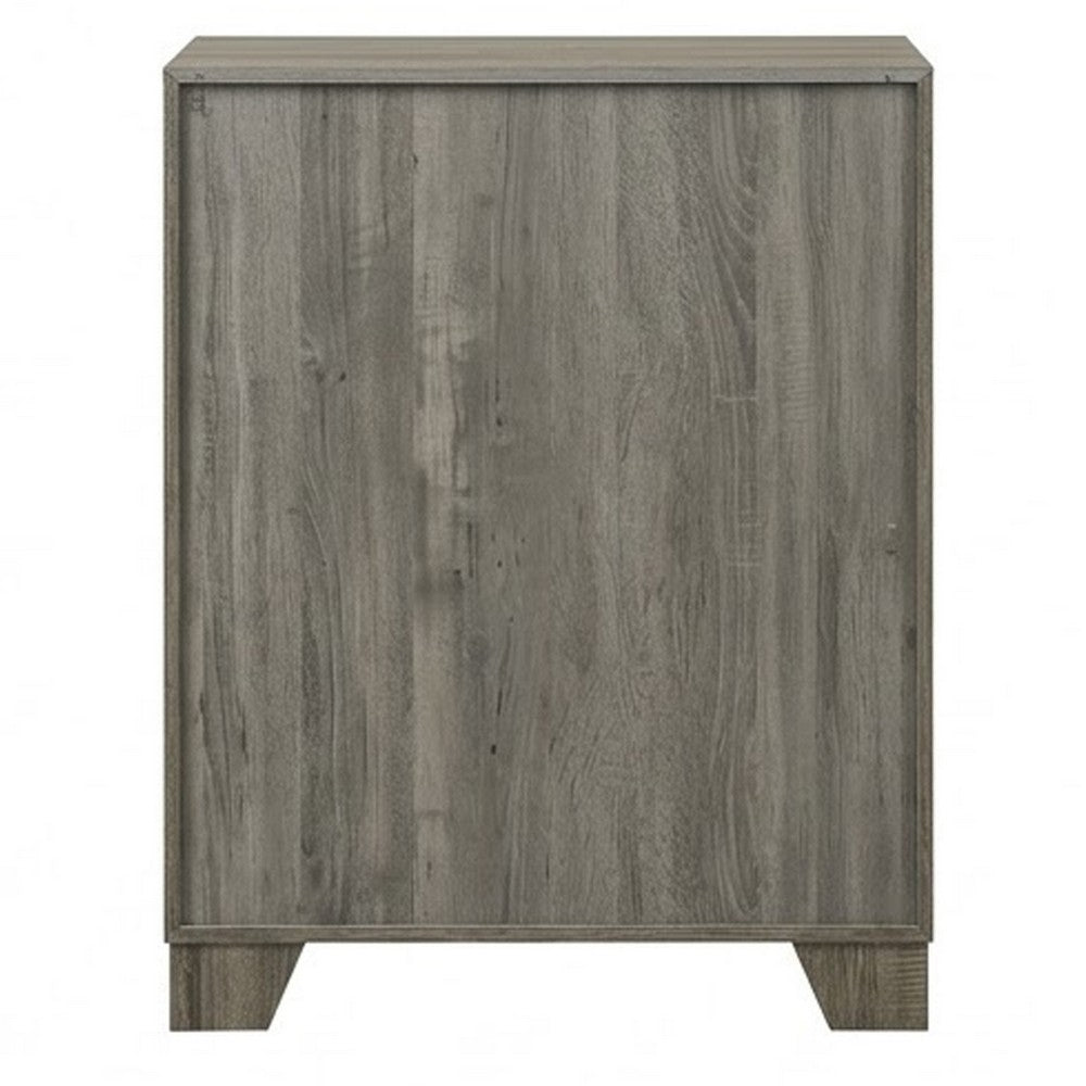 Benzara Shannon 45 Inch Tall Dresser Chest, Wood, Metal Handles, 4 Drawers,  Brown