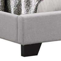 Lawrence California King Size Bed, Light Gray Button Tufted Upholstery - BM311832