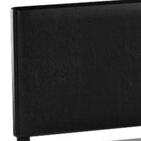 Shirin Full Size Bed, Wood, Nailhead Trim, Upholstered Headboard, Black - BM311842