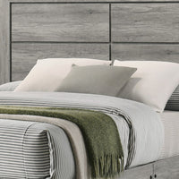 Robin Twin Size Bed, Low Profile Base, Rustic Gray Driftwood Finish - BM311849