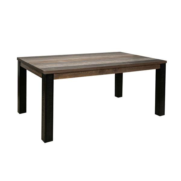 Pola 65 Inch Dining Table, Rectangular Top, Transitional Gray Brown Wood - BM311862