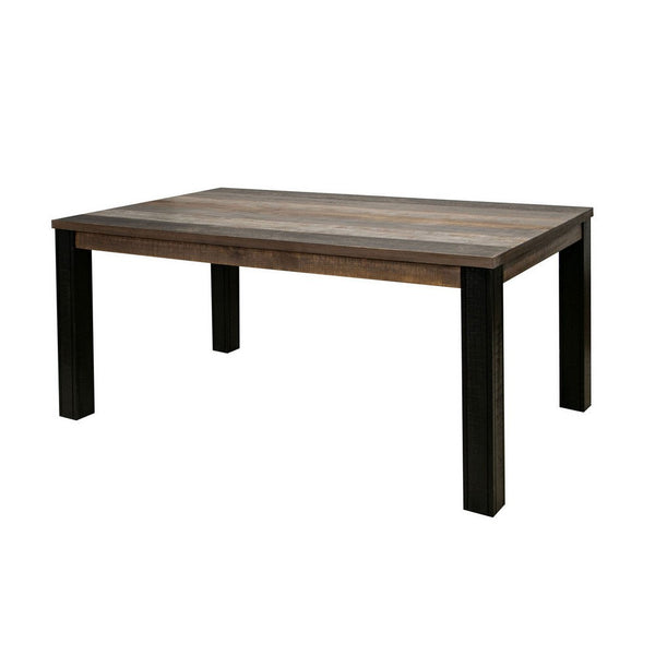 Pola 65 Inch Dining Table, Rectangular Top, Transitional Gray Brown Wood - BM311862