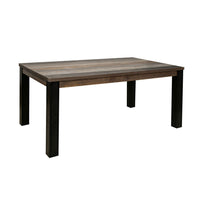 Pola 65 Inch Dining Table, Rectangular Top, Transitional Gray Brown Wood - BM311862