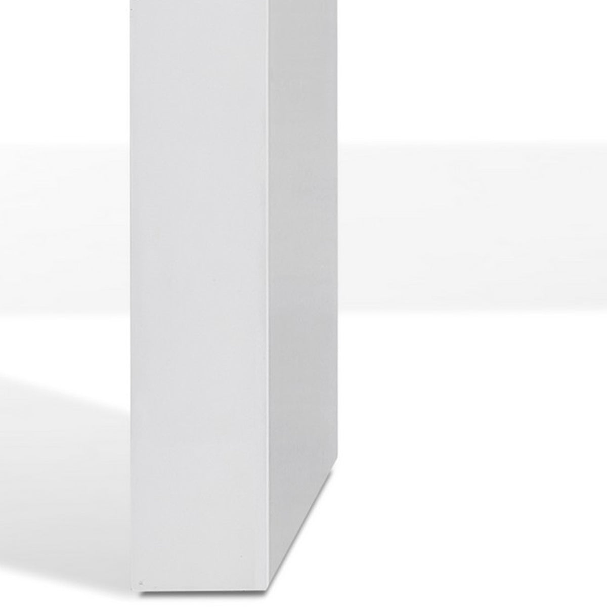 Libi 47 Inch Console Table, Minimalist Rectangular Top, Lacquered White - BM311921