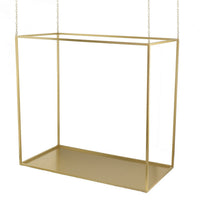 47 Inch Plant Stand with 4 Adjustable Chains, Floating Effect, Iron, Gold - BM311934