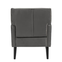 Kine 31 Inch Accent Armchair, Splayed Legs, Wood, Gray Fabric Upholstery - BM311967