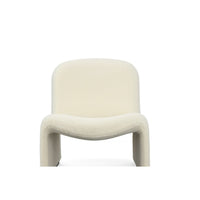 32 Inch Accent Chair, Curved Sloped Back, Off White Fabric Upholstery - BM312011