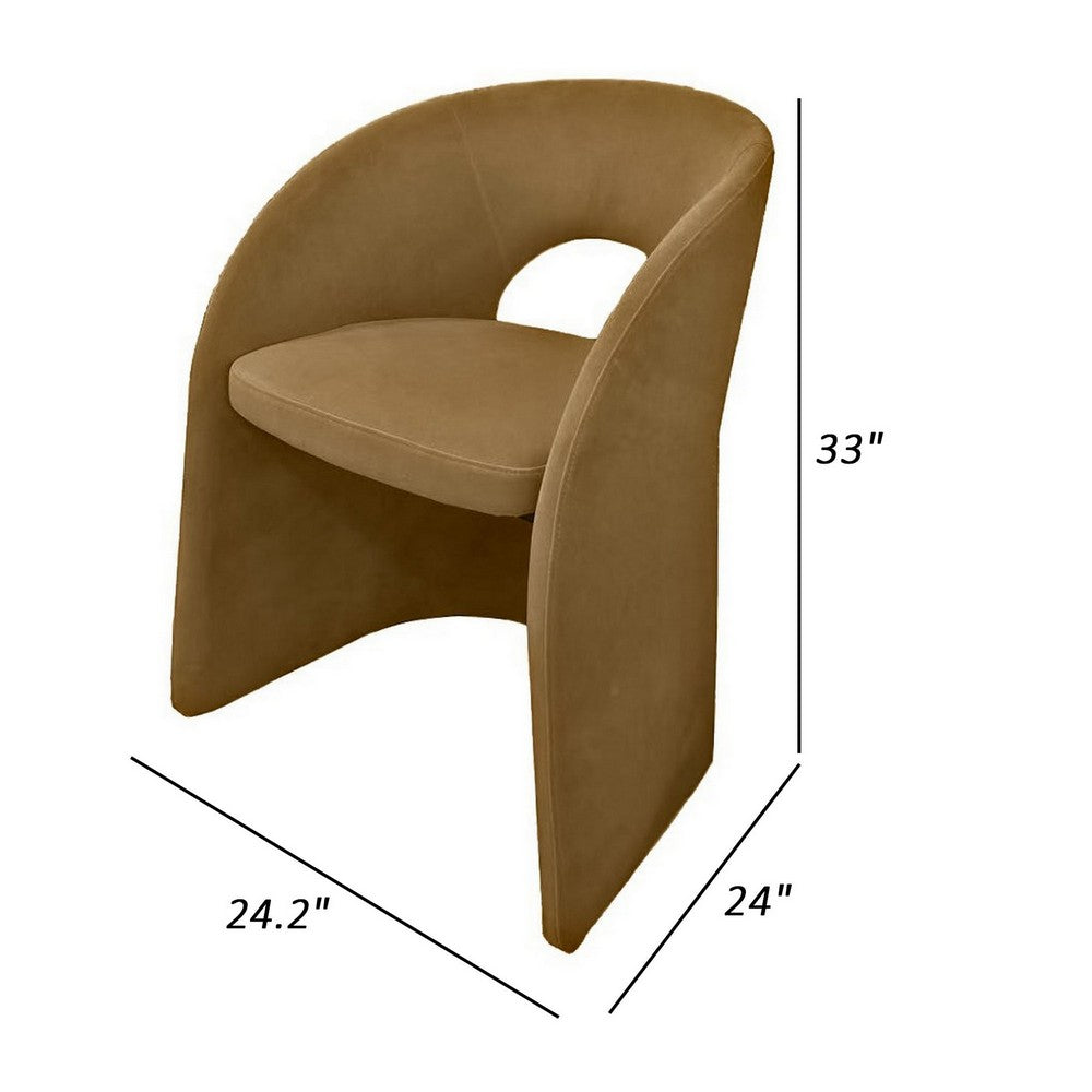 24 Inch Dining Chair, Art Deco Design, Jade Cushion, Tan Fabric Upholstery - BM312014