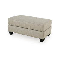 Asen 44 Inch Ottoman with Plush Cushion in Beige Polyester Upholstery - BM312017