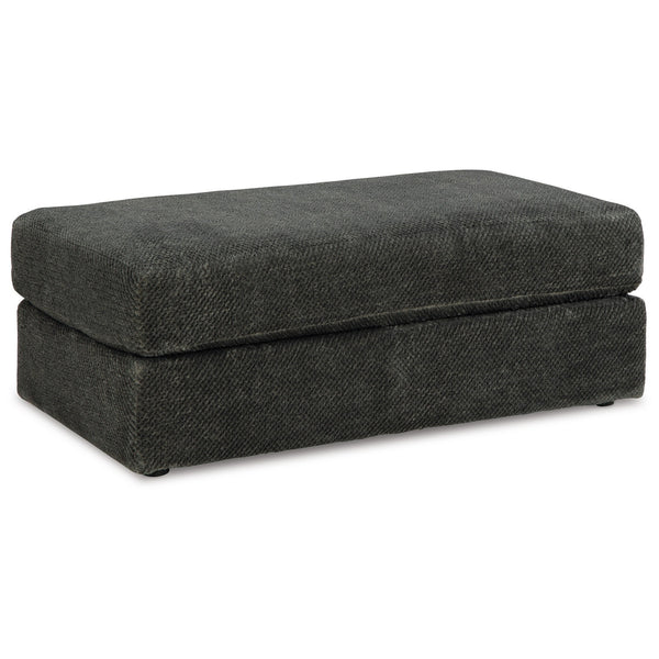 Henly 49 Inch Accent Ottoman, Oversized, Non Skid Legs, Gray Polyester - BM312026