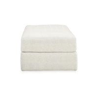 Henly 49 Inch Accent Ottoman, Oversized, Non Skid Legs, White Polyester - BM312030