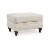 Vlea 34 Inch Ottoman, Chevron Effect, Light Beige Polyester Upholstery - BM312035