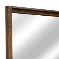 Olum 38 x 38 Dresser Mirror, Square Shape, Mango Wood, Natural Brown Finish - BM312204