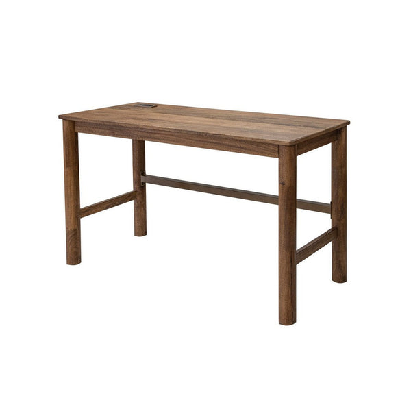 Olum 51 Inch Desk, Rectangular Top, Solid Mango Wood Frame, Towny Brown - BM312236