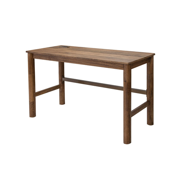 Olum 51 Inch Desk, Rectangular Top, Solid Mango Wood Frame, Towny Brown - BM312236