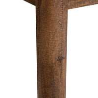 Olum 51 Inch Desk, Rectangular Top, Solid Mango Wood Frame, Towny Brown - BM312236