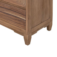 Neuv 42 Inch Tall Dresser Chest, 3 Drawers, Natural Brown Solid Mango Wood - BM312237