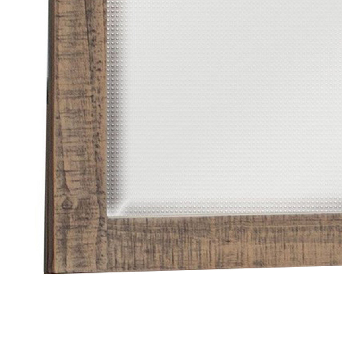 Riel 37 x 42 Dresser Mirror, Square, Wire Brushed Solid Wood, Sandy Brown - BM312244