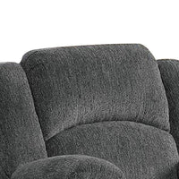 Cerys 40 Inch Power Recliner, USB, Plush Cushioned Gray Chenille Fabric - BM312305