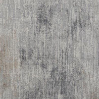Trix 8 x 10 Large Area Rug, Abstract, Micro Fringe Details, Gray Polyester - BM312325