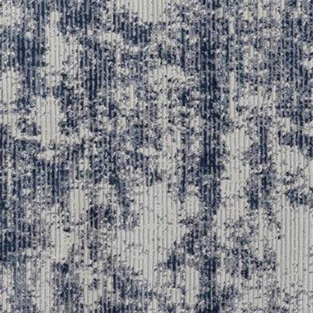 Trix 8 x 10 Large Area Rug, Abstract Bohemian, Gray and Blue Cotton Fiber - BM312327