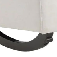 37 Inch Rocking Chair, Pocket Coil Seat, Wood Frame, Soft Beige Upholstery - BM312355