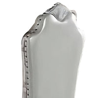 Ally 25 Inch Side Chair Set of 2, Curved Top, Carved Scrolled Motifs, White - BM312360