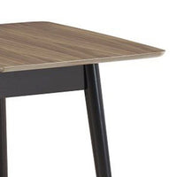 Anae 51-63 Inch Dining Table, Butterfly Leaf, Brown Wood Top, Black Legs - BM312380