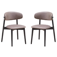 Anae 23 Inch Side Dining Chair Set of 2, Turned Legs, Gray Fabric, Black - BM312381