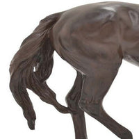 Refi 14 Inch Horse Statuette Figurine, Modern Style Sculpture, Brown Resin - BM312500