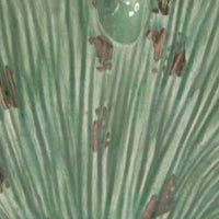 18 Inch Accent Vase, Intricate Kelp Design, Green Ceramic, Brown Accents - BM312529