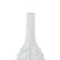 Helly 28 Inch Decorative Vase, Intricate Inset Details, Modern White Resin - BM312549